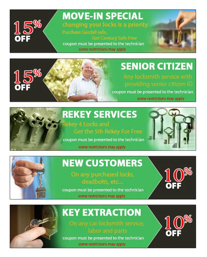 Lock Safe Services Chicago, IL 312-288-7674 - coupon23-set-five